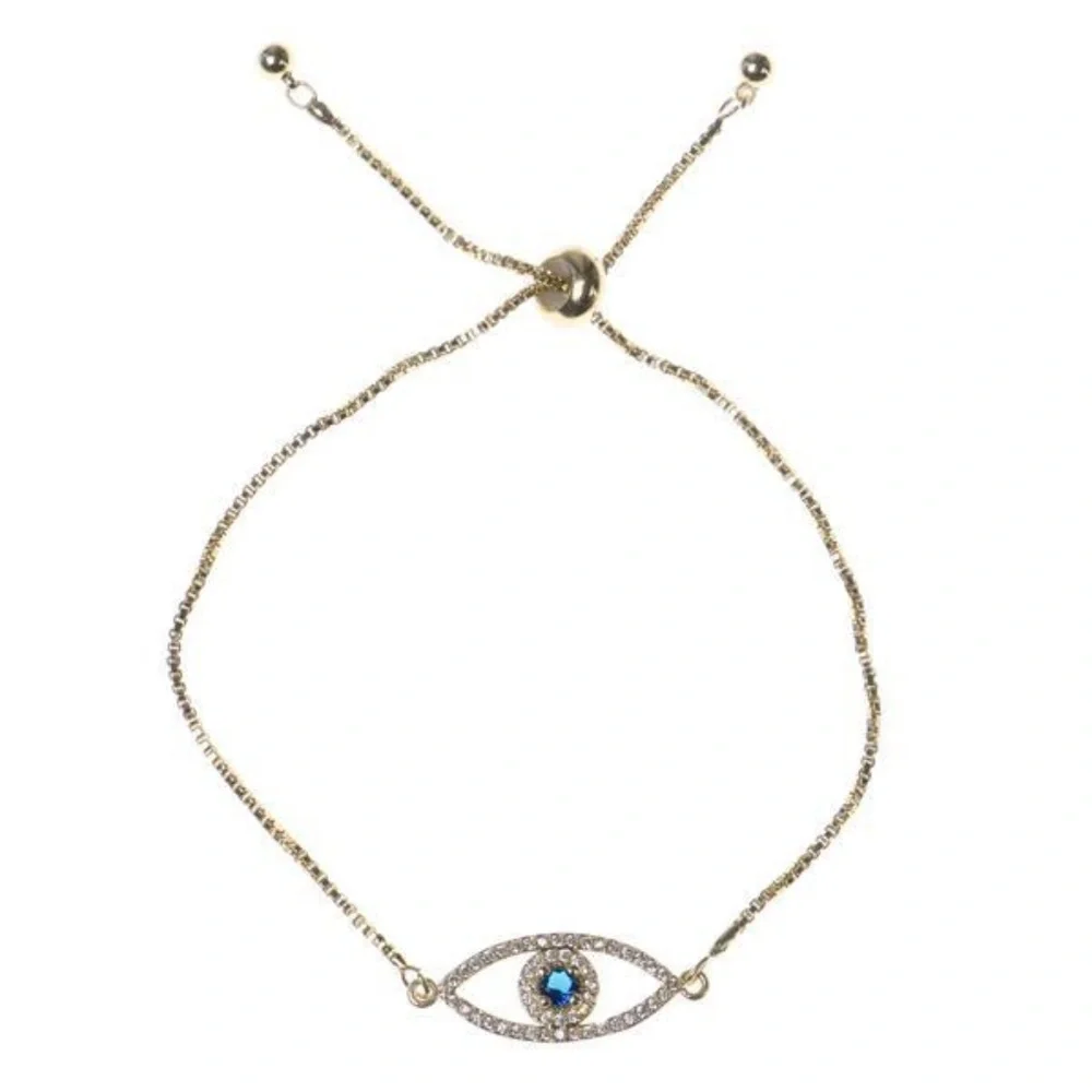 EVIL EYE SLIDING KNOT BRACELET